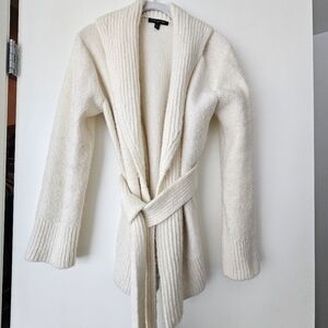 Banana Republic Women's Belted Cream Sweater Cardigan